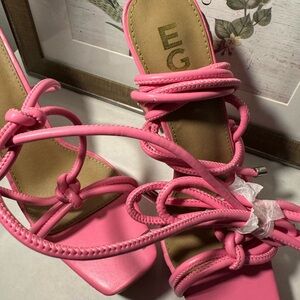 Glam Pink Strappy Women's Sandals